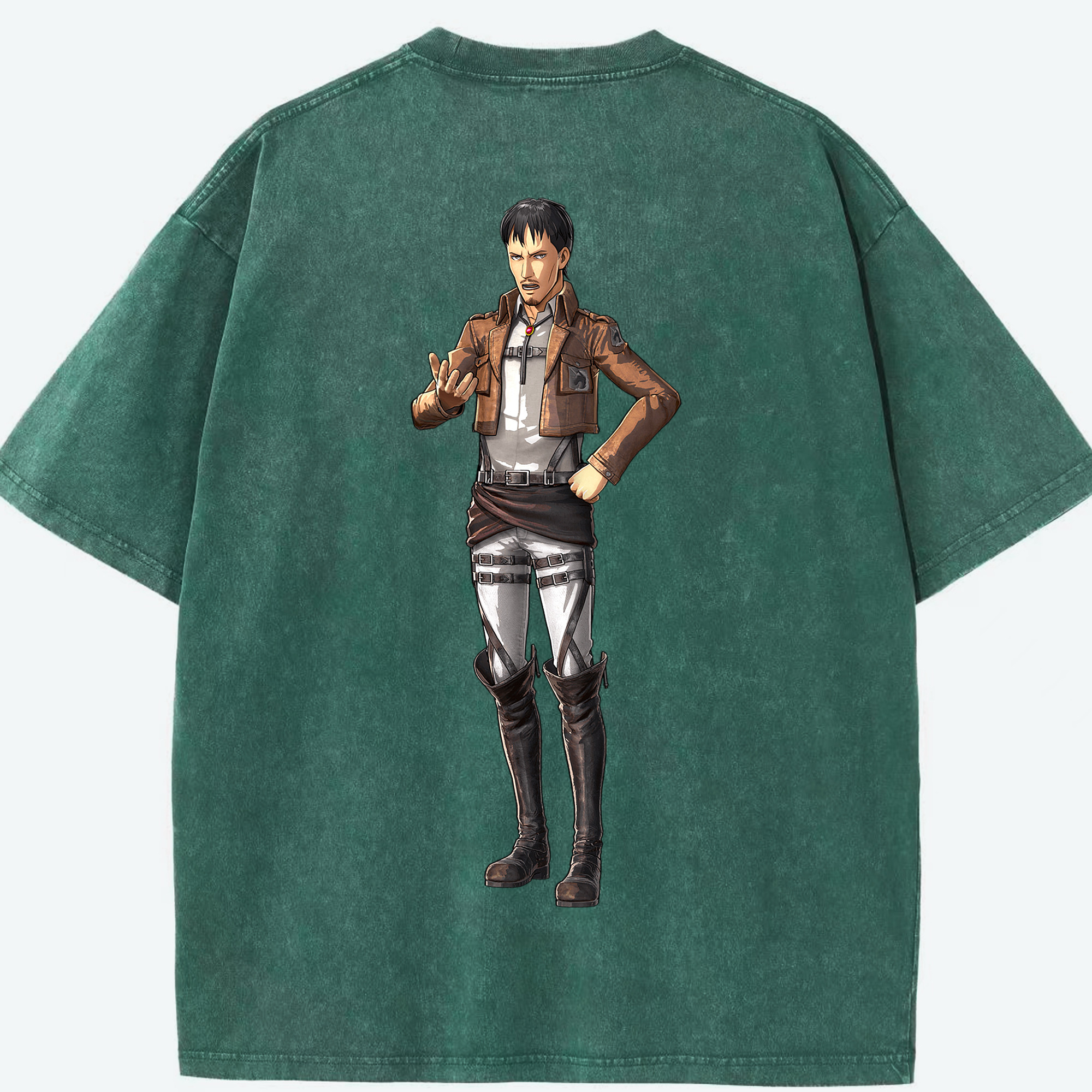 （画像用） 進撃の巨人 Attack on Titan 綿100% ヴィンテージ風 半袖Tシャツ（背面プリント）